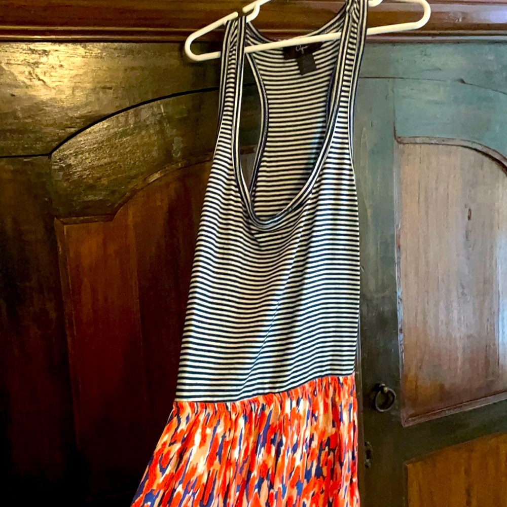 Aqua halter dress with silk bottom